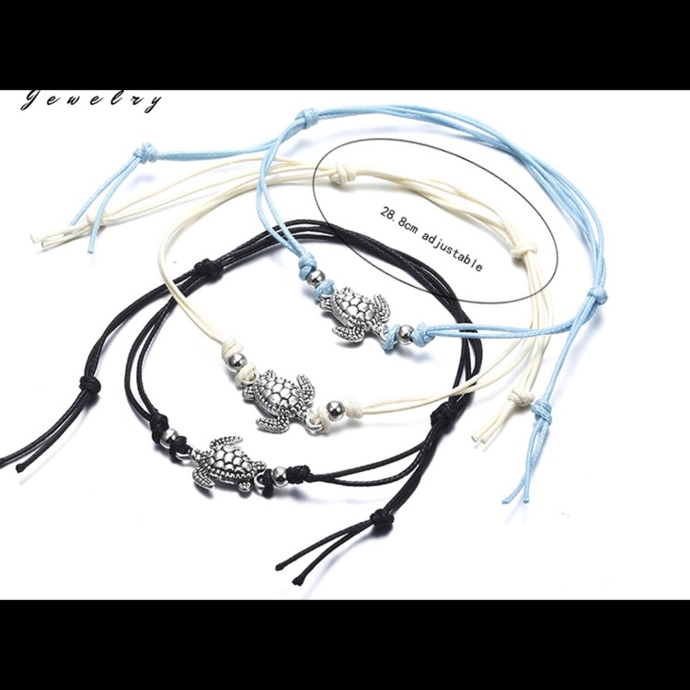 🌺 New Turtle Charm Anklets Set - Picture 6 of 6